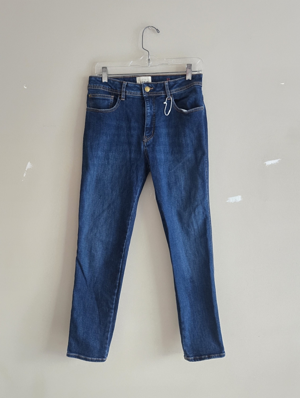 Sezane Denim Slim Parfait Organic Cotton Blue Denim Jeans - Women's 31